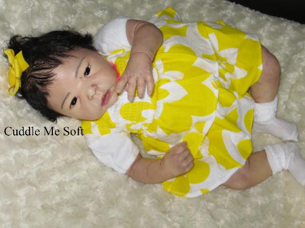 Asian Reborn Baby Girl For Sale - Lotus by Adrie Stoete