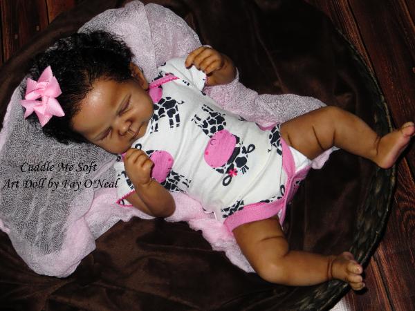 AA / Ethnic Reborn Baby Girl for adoption - www.cuddlemesoft.com