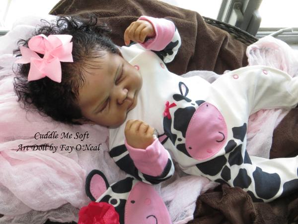 AA / Ethnic Reborn Baby Girl for sale - www.cuddlemesoft.com