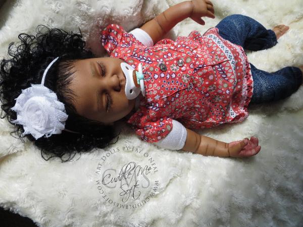 Reborn baby Girl for Sale by Fay O'Neal - www.cuddlemesoft.com