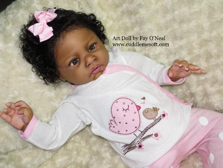 AA / Biracial Reborn Baby Girl for sale - Lulu by Jen Printy