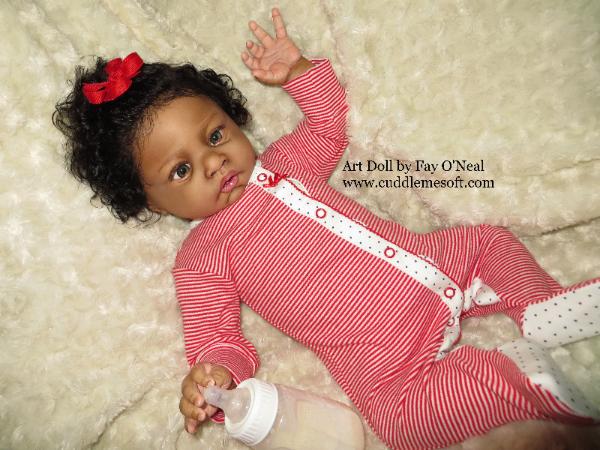 AA / Biracial Reborn Baby Girl for sale - Lulu by Jen Printy