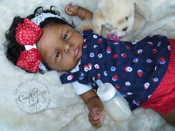 Realistic Ethnic Reborn baby girl for sale by Fay O'Neal