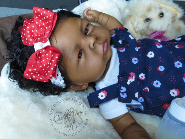 Adorable Ethnic Reborn baby girl for sale by Fay O'Neal