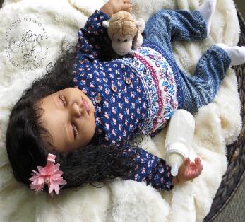 Adorable Reborn baby girl by Fay O'Neal - www.cuddlemesoft.com