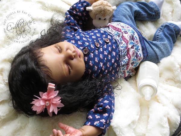 Biracial Reborn Baby Girl by www.cuddlemesoft.com
