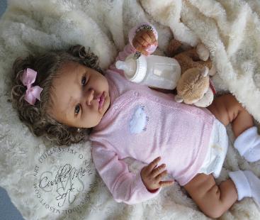 Biracial Reborn Baby Girl by Fay O'Neal