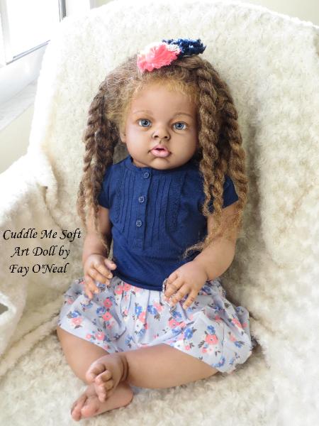 Biracial Reborn Toddler for sale by Fay O'Neal